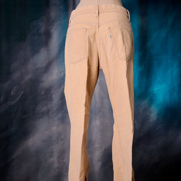 Vintage Light Beige Levi's Bell Bottom Cordoroy Jeans - Picture 6 of 11